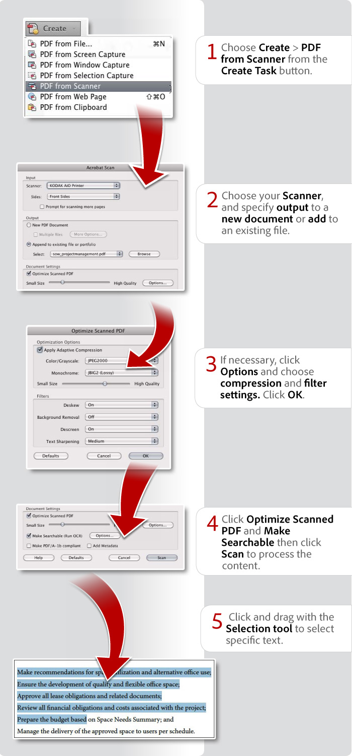 How to scan documents in Acrobat XI