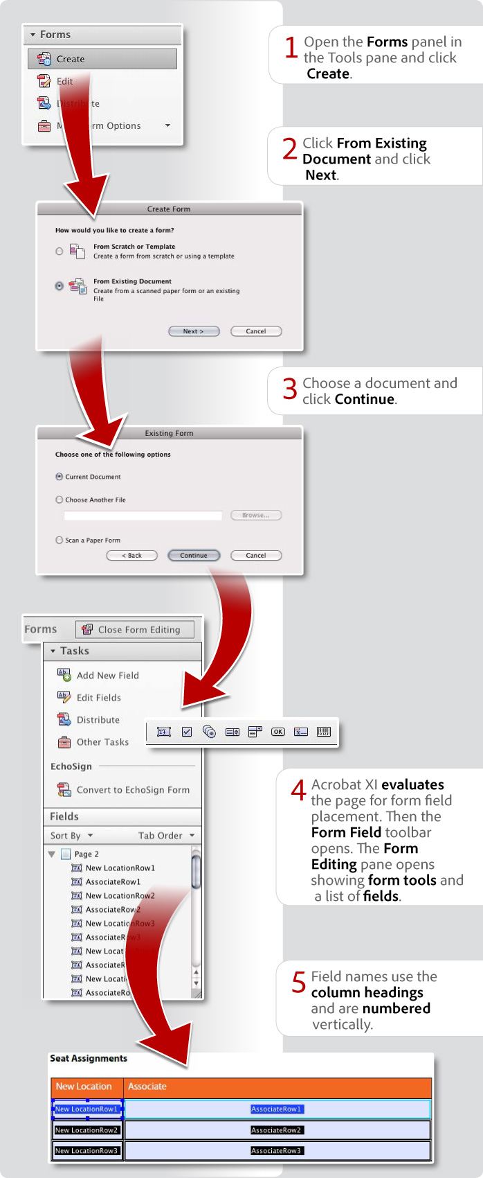 How to create a form from an existing document using Acrobat XI
