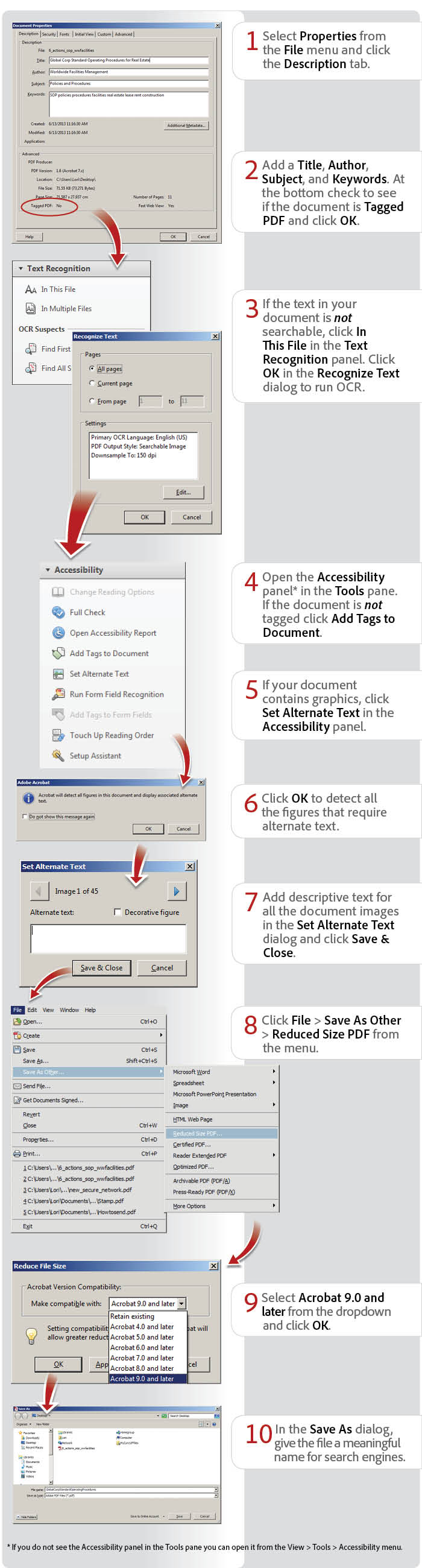 How to optimize a PDF file for SEO using Acrobat XI Pro