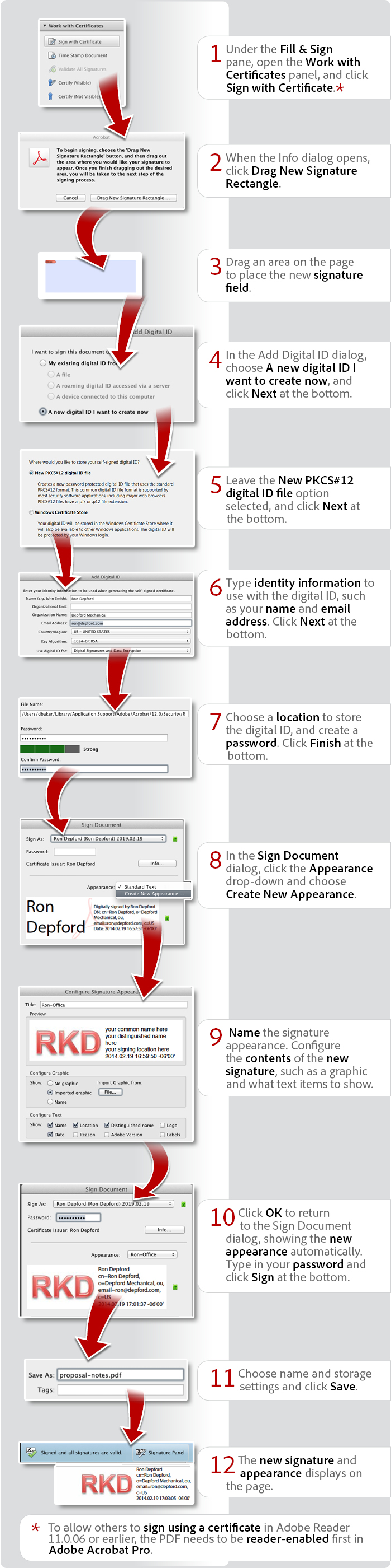 How to sign using a certificate in Acrobat XI and Reader