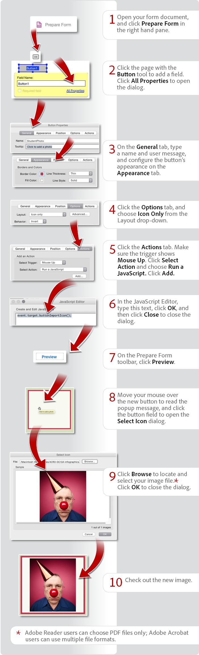 Add a button to a PDF form using Acrobat DC
