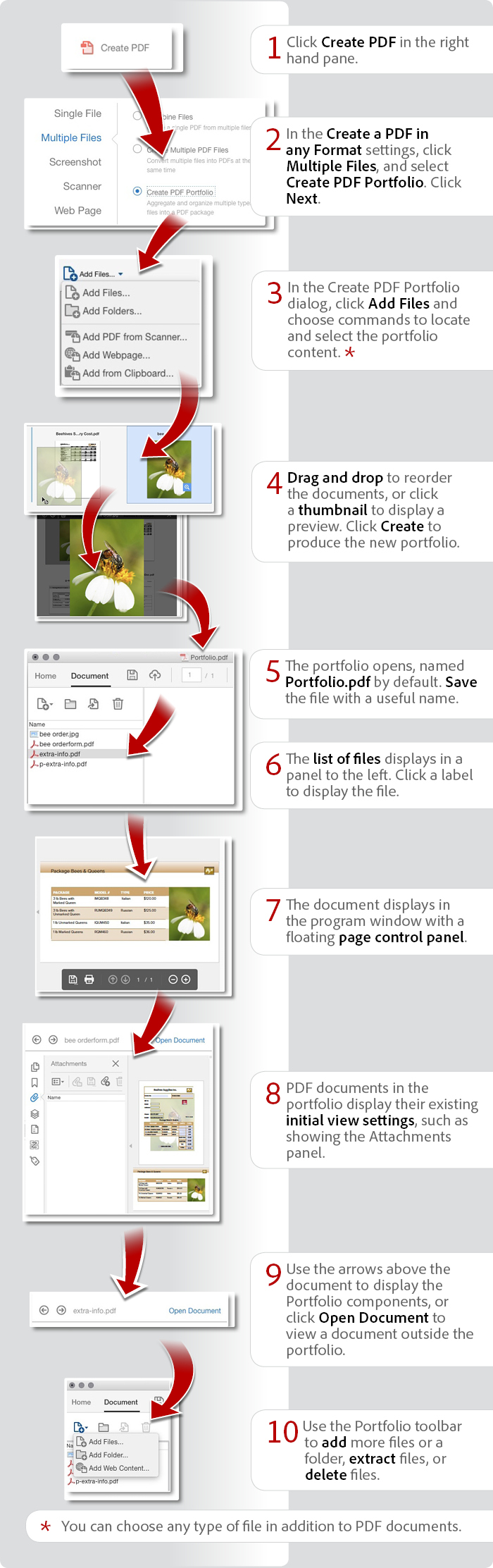 How to combine files to create a PDF Portfolio using Acrobat DC